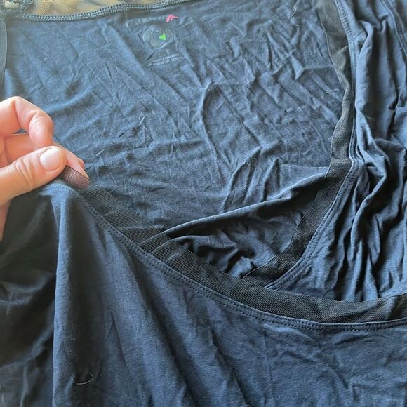 INTIMATELY FREE PEOPLE Navy Blue Short Sleeve Bodysuit Size Medium NWOT - Picture 3 of 6